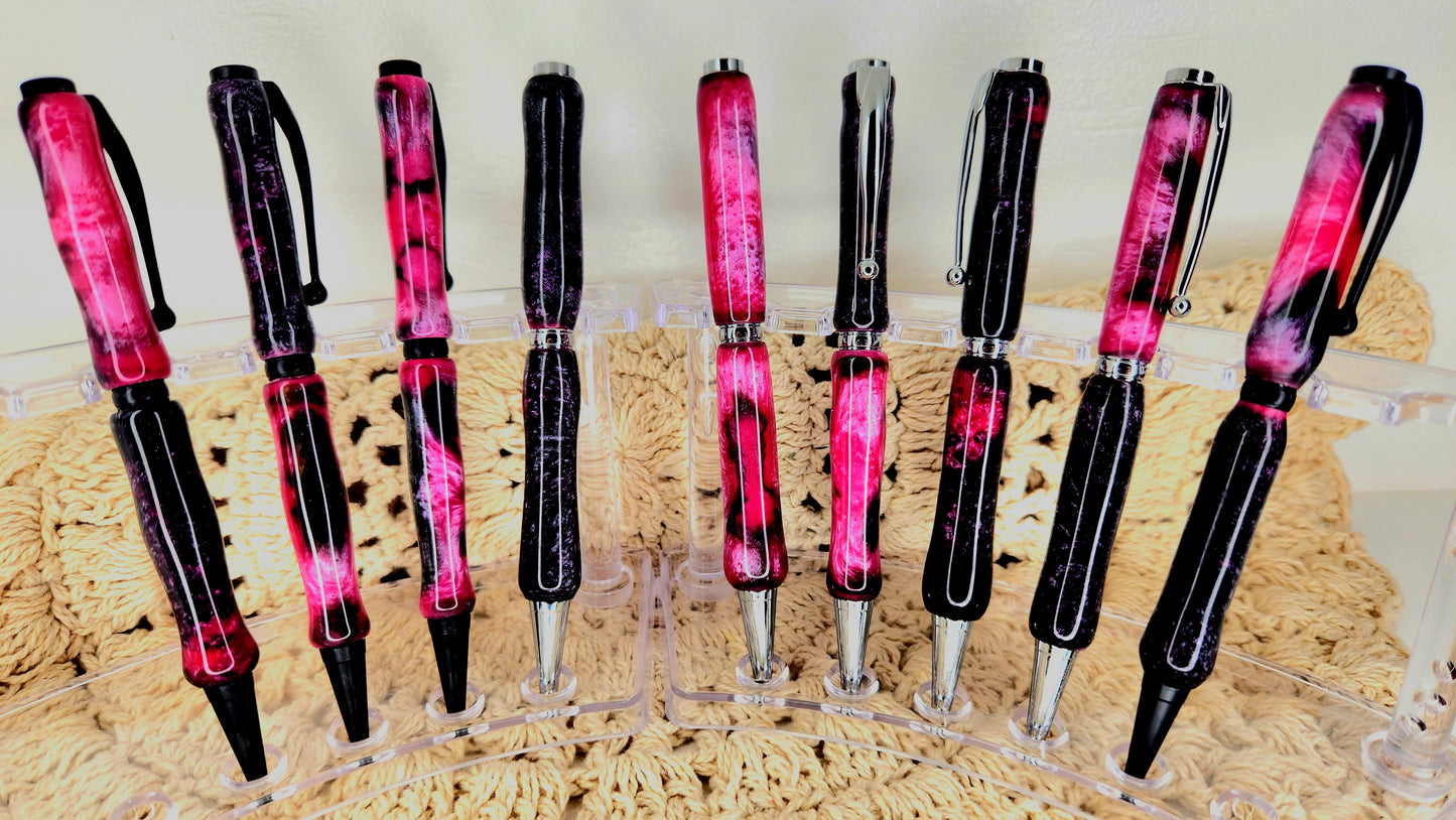 Fem Punk Black/Pink Resin Pen