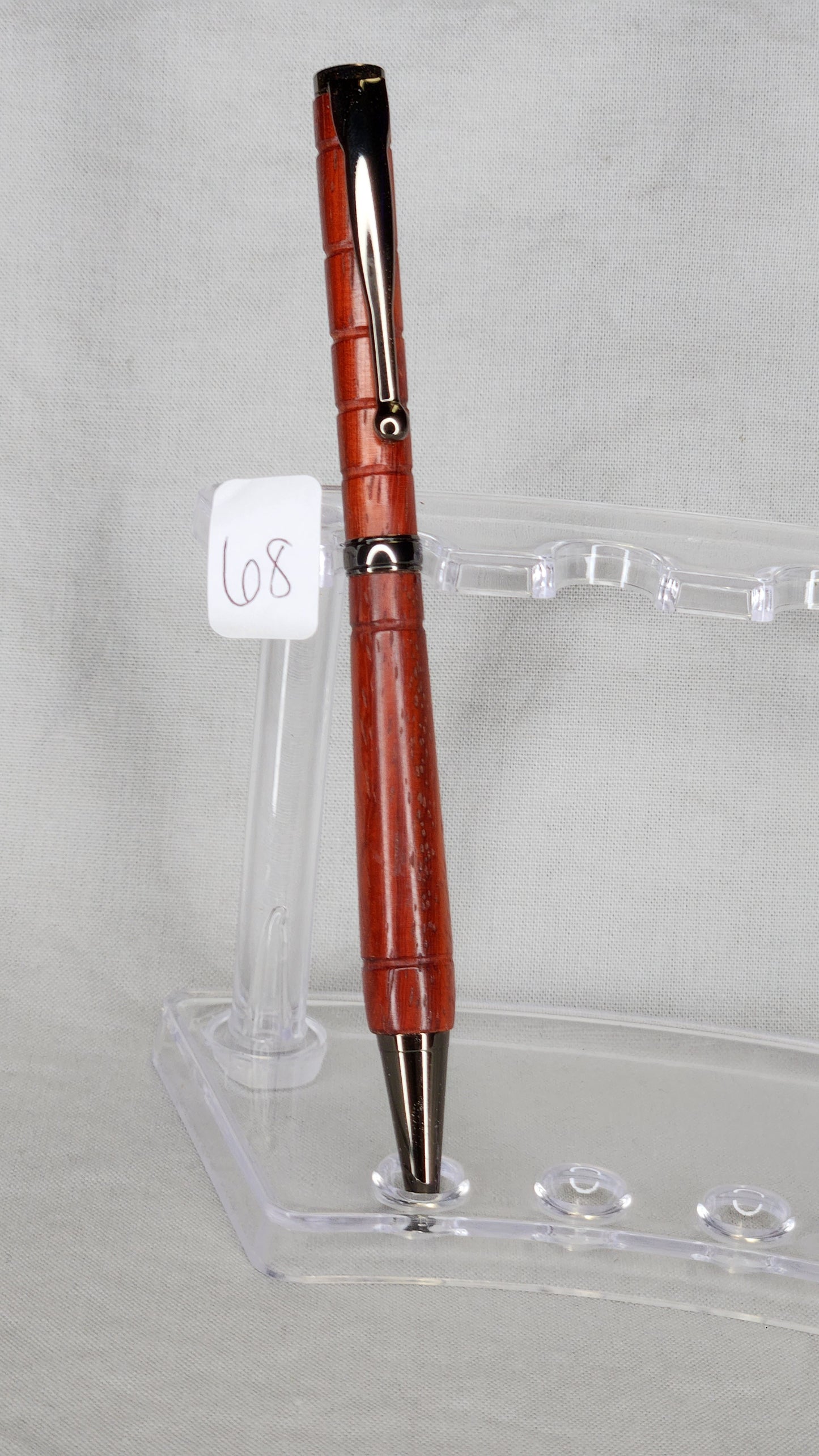 #68 Padauk Grain with Gun Metal Finish