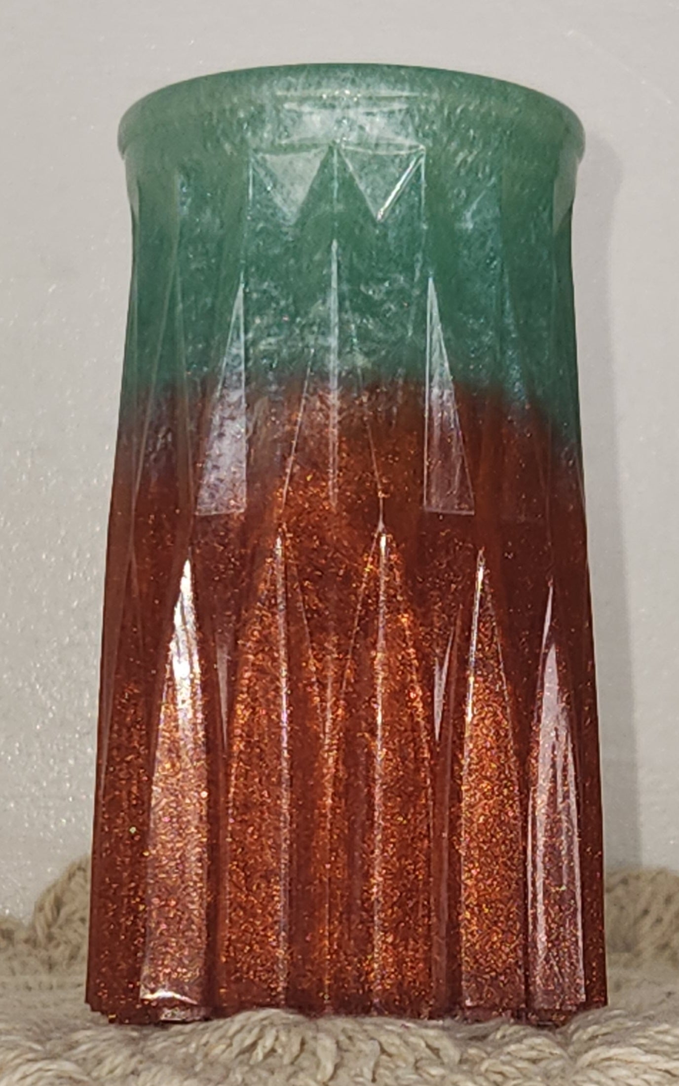 Teal and Bronze Vase