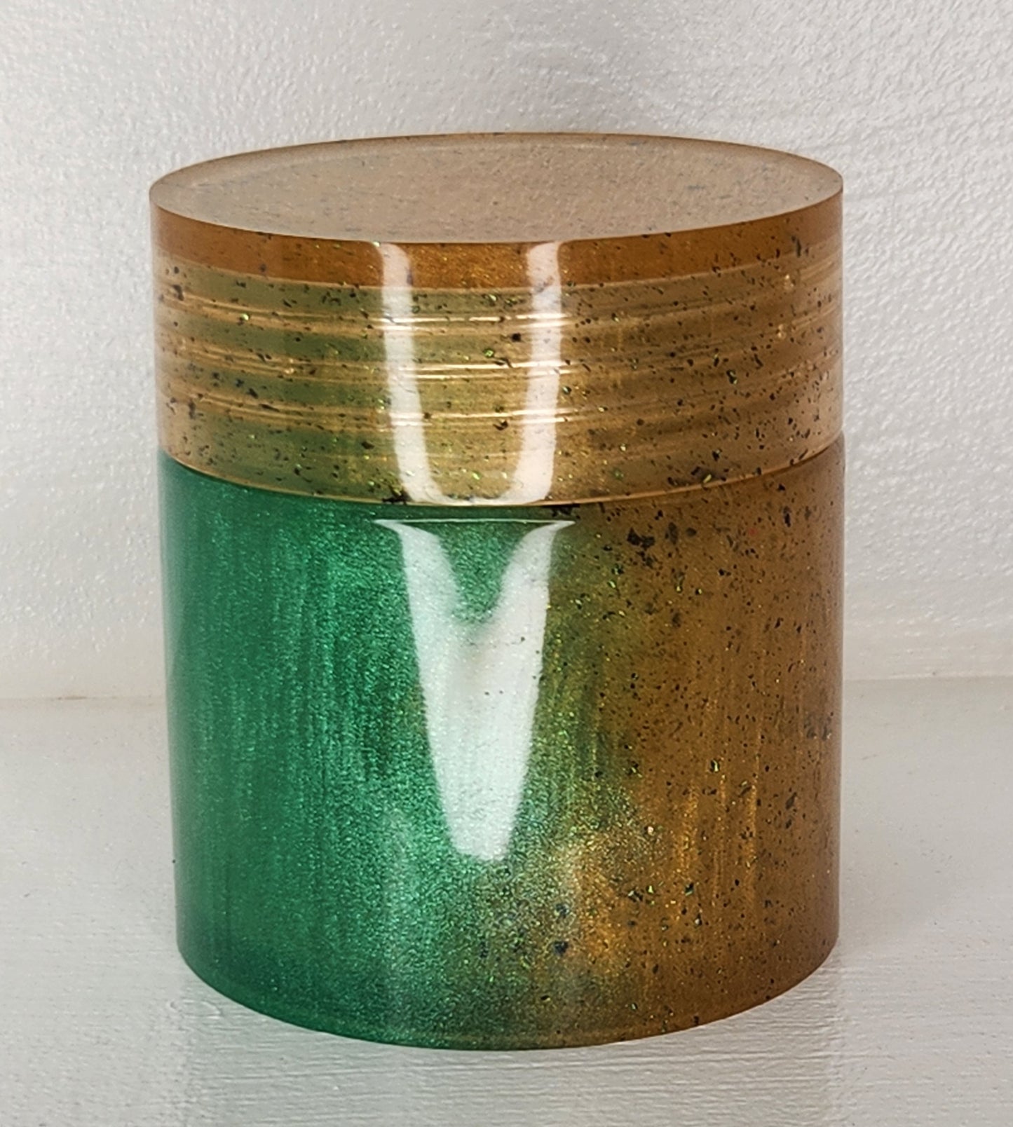 Green and Gold Stash Jar