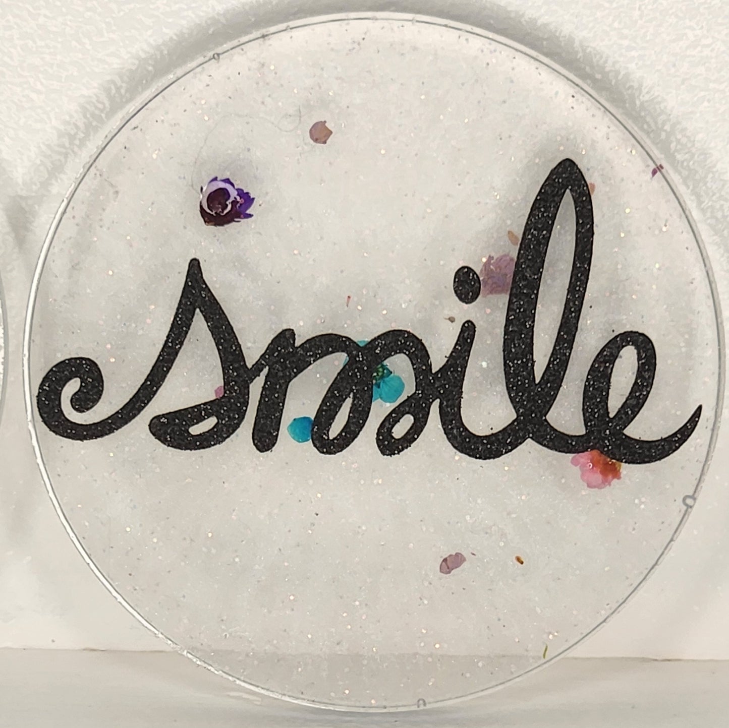 Clear Radiant Smile set of 2 Coasters