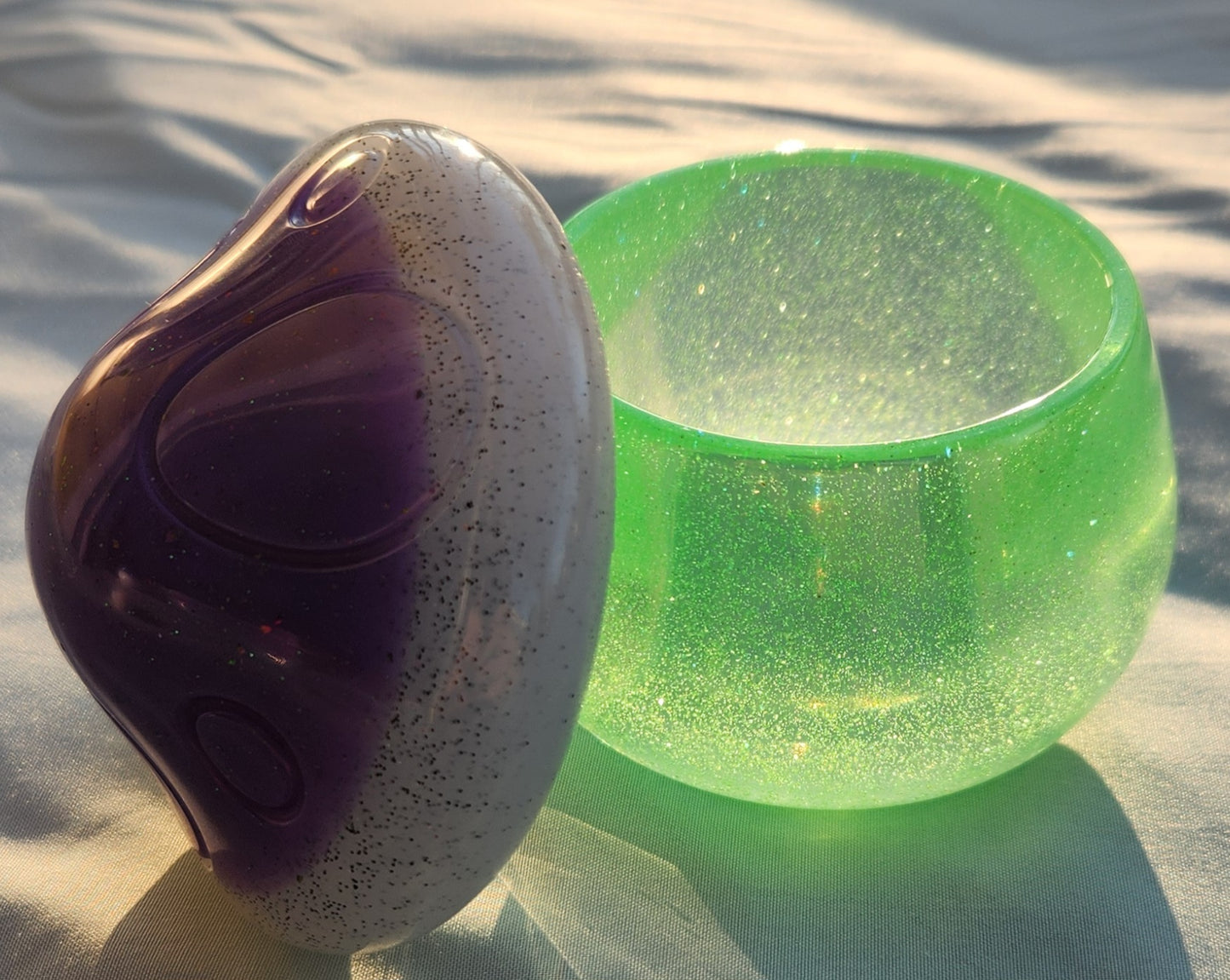 Purple/Green Mushroom Jar