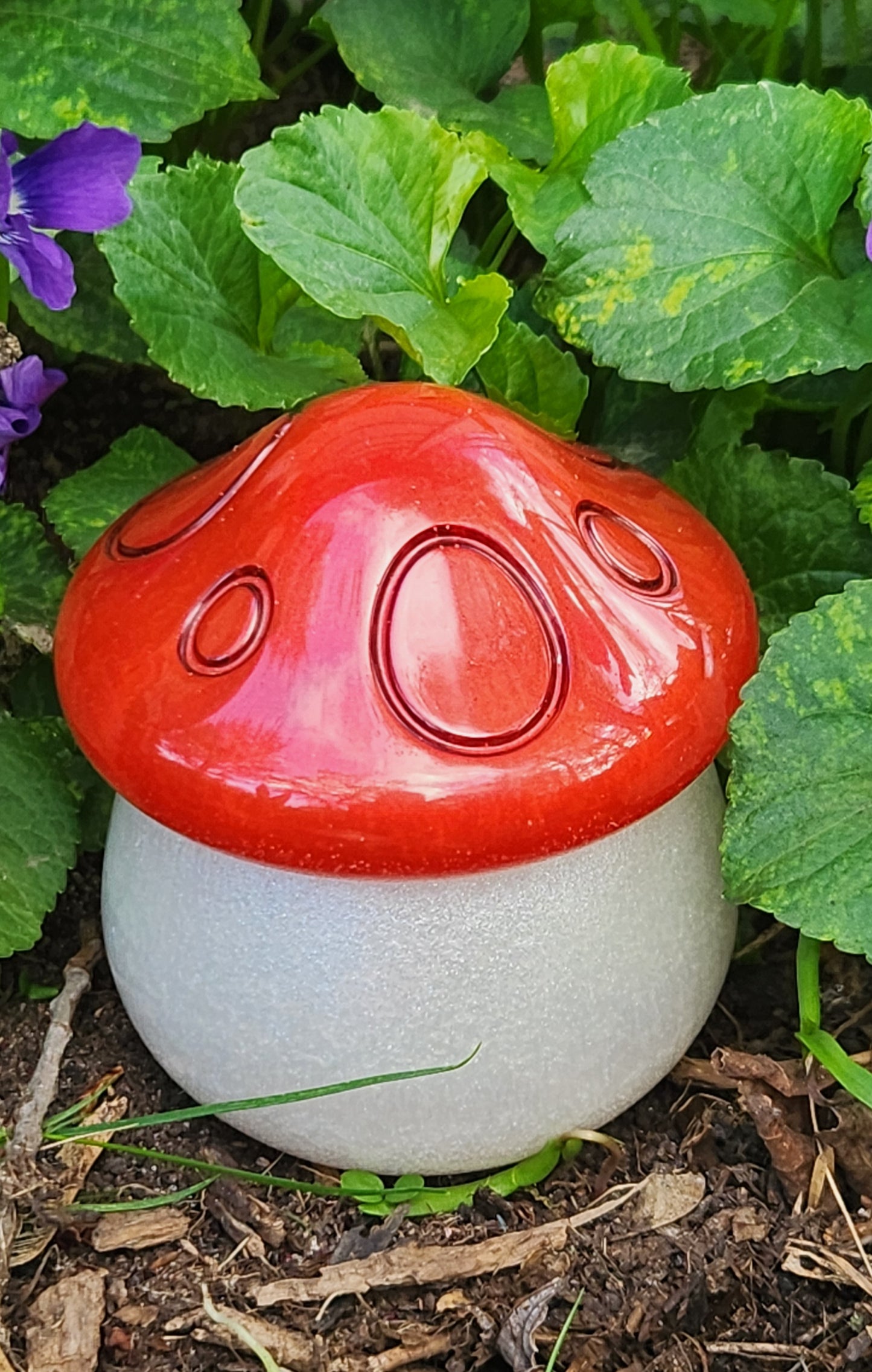 Red/White Mushroom Jar