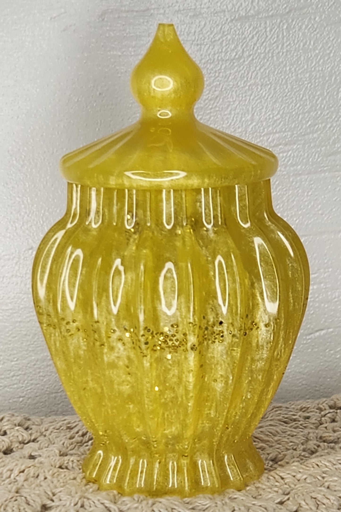 Lemon Yellow Lantern Jar