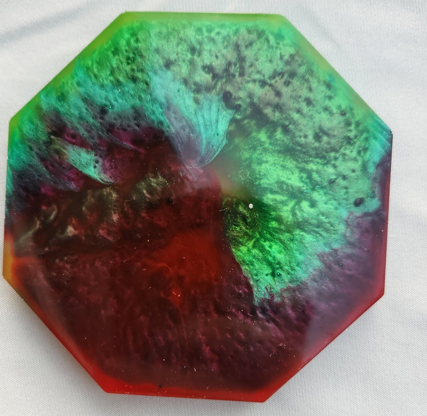 Multicolored 5 Piece Coaster Set with Holder