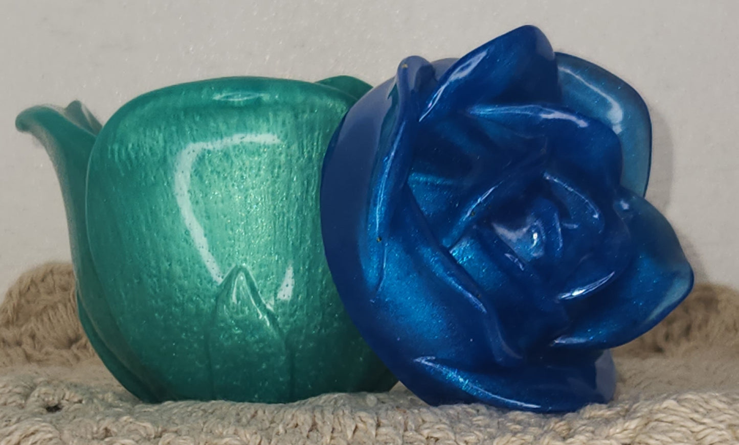 Blue and Green Rose Jar