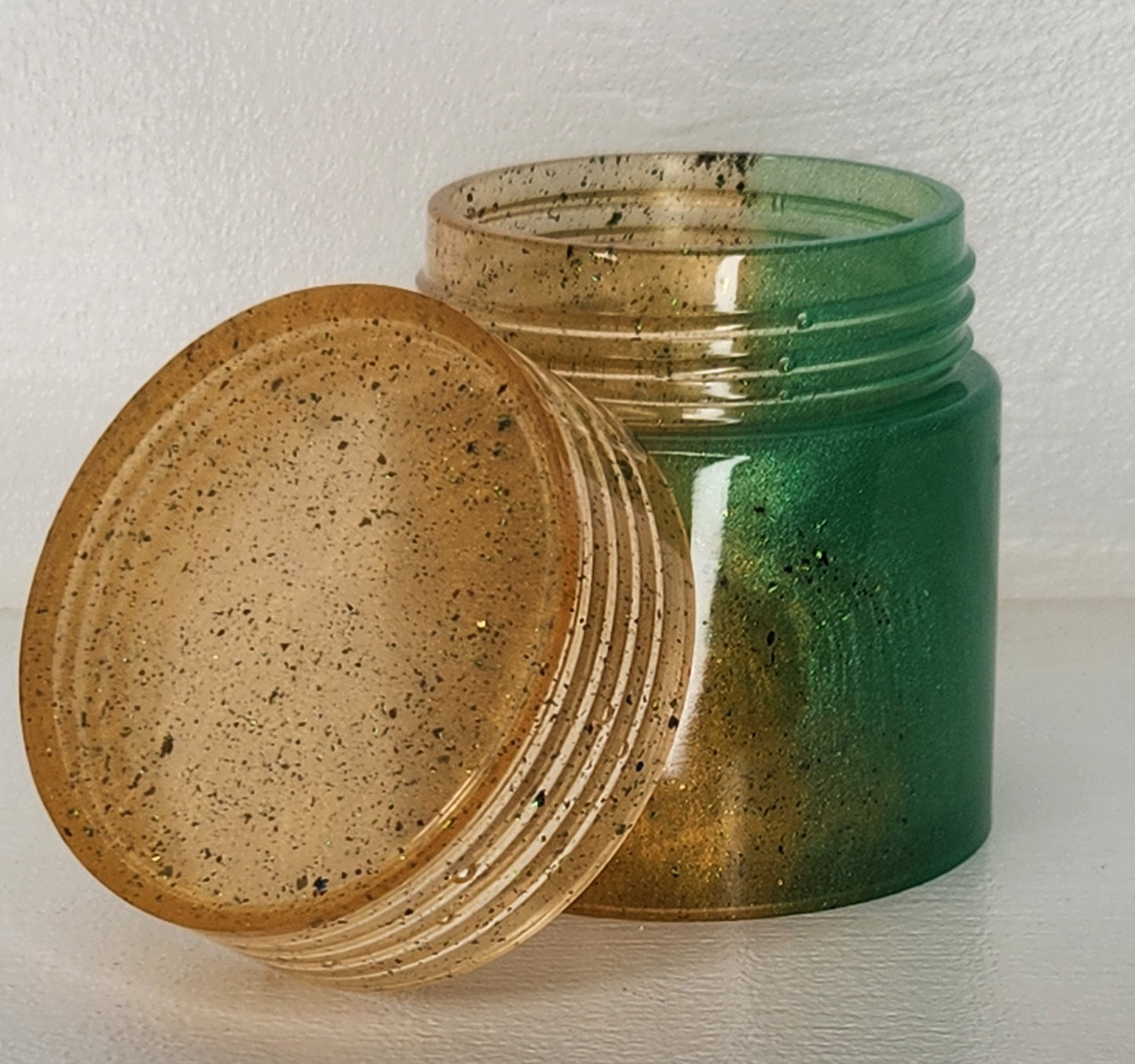 Green and Gold Stash Jar