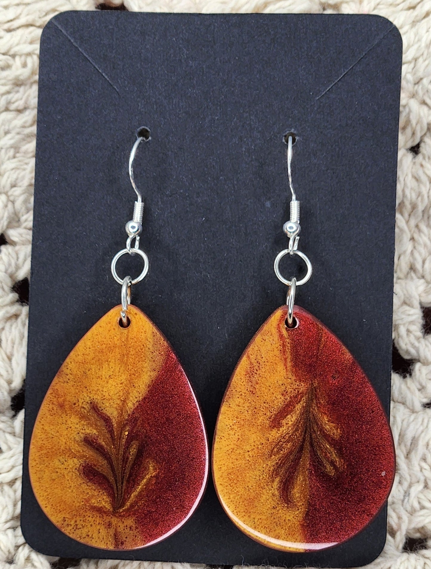 Red Wine and Gold Dangle