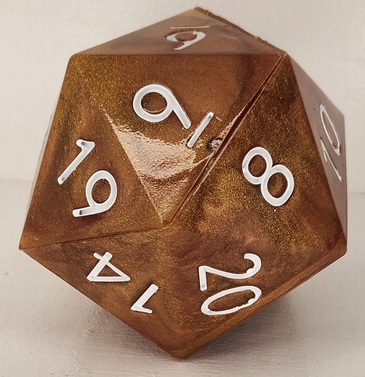 d20 Bronze and Gold Dice Box