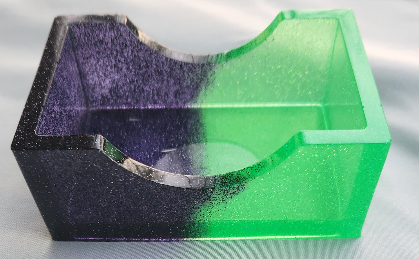 Green/Purple 4 Piece Coaster Set with Holder