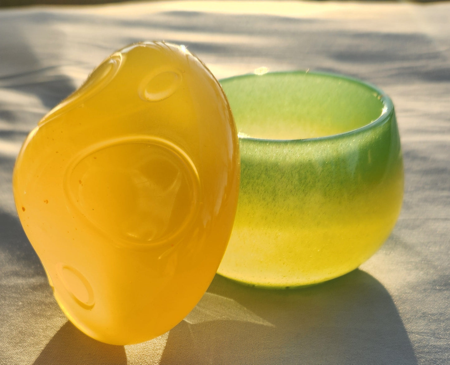 Yellow/Green Mushroom Jar