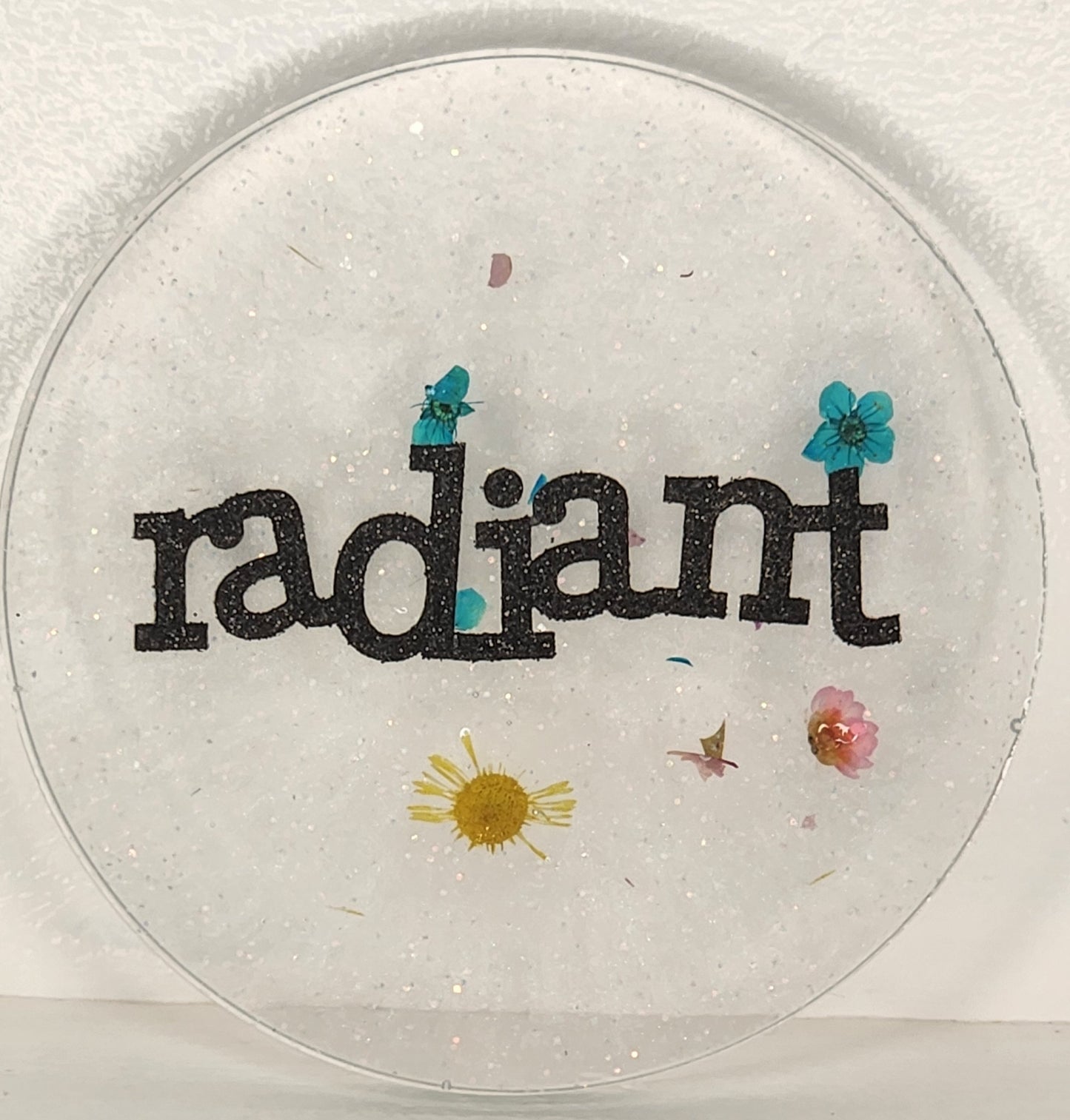 Clear Radiant Smile set of 2 Coasters