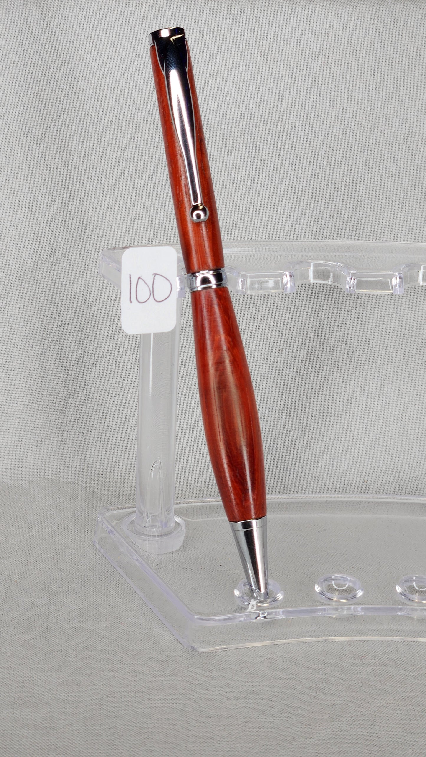 #100 Padauk Grain with Chrome Finish