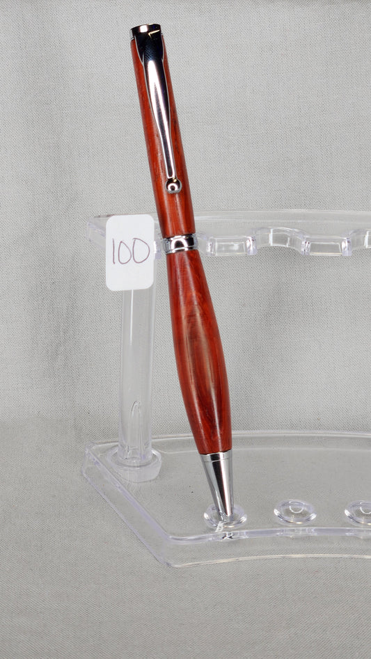 Padauk Grain with Chrome Finish