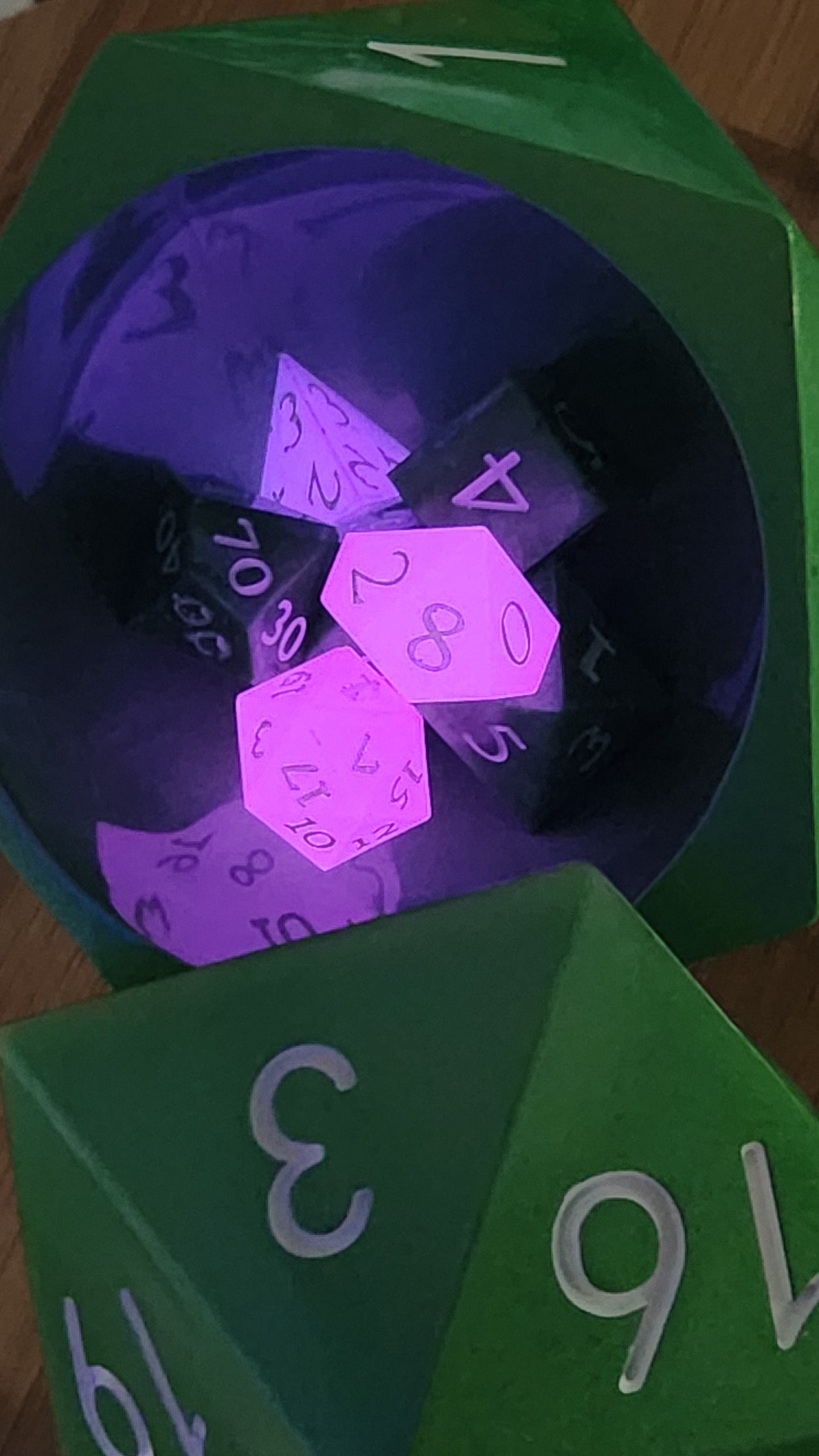 d20 Watermelon D& D Dice and Dice Storage Box