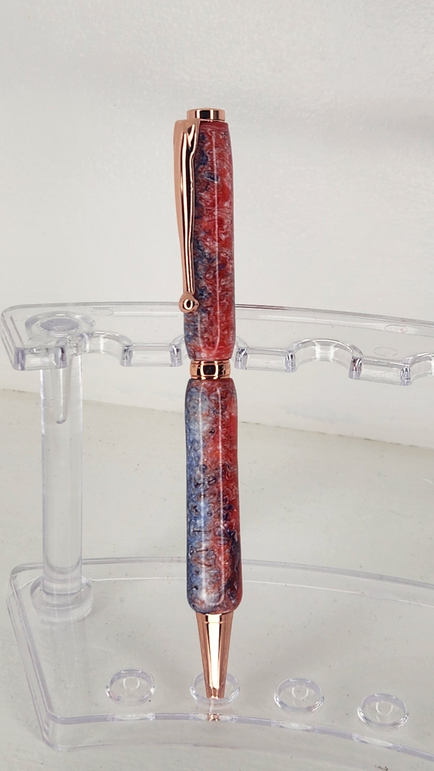 Red, White and Blue Resin Pen