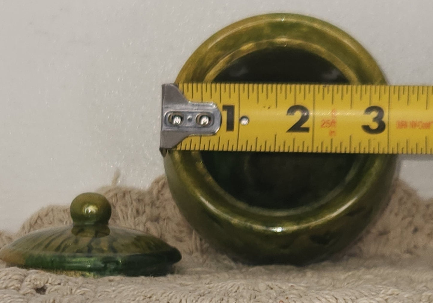 Green and Gold Trinket Jar