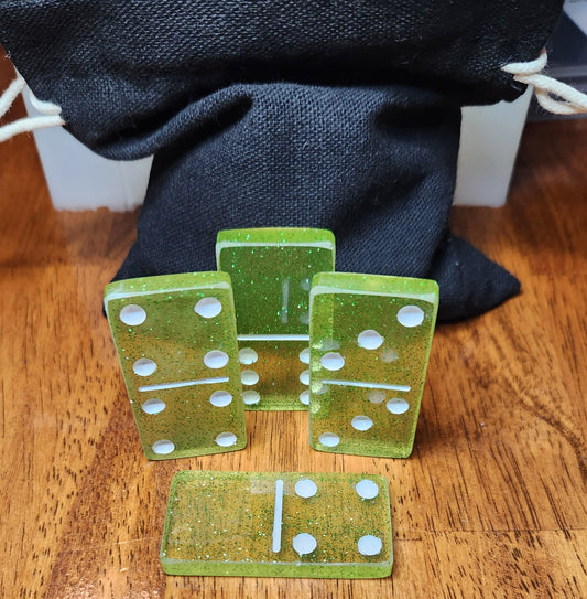 Light Green Transparent Dominoes (standard size)