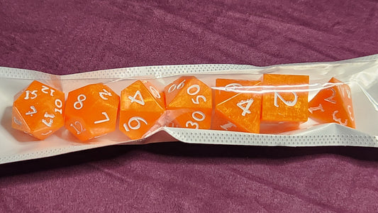 Orange D N D Dice Set