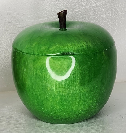 Large Green Apple Trinket Jar