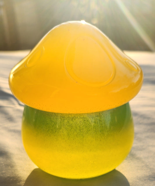 Yellow/Green Mushroom Jar