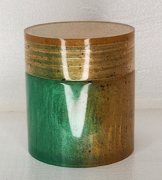 Green and Gold Stash Jar