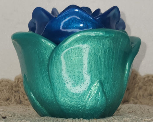 Blue and Green Rose Jar