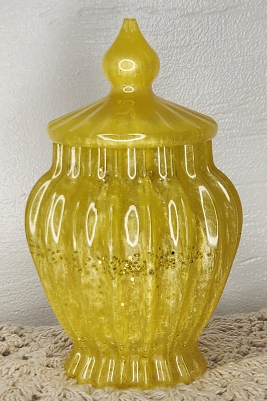 Lemon Yellow Lantern Jar