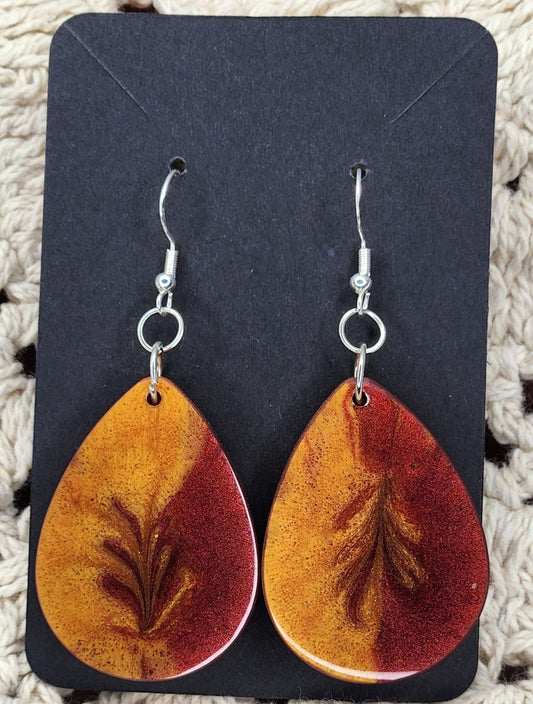 Red Wine and Gold Dangle