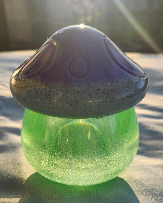 Purple/Green Mushroom Jar