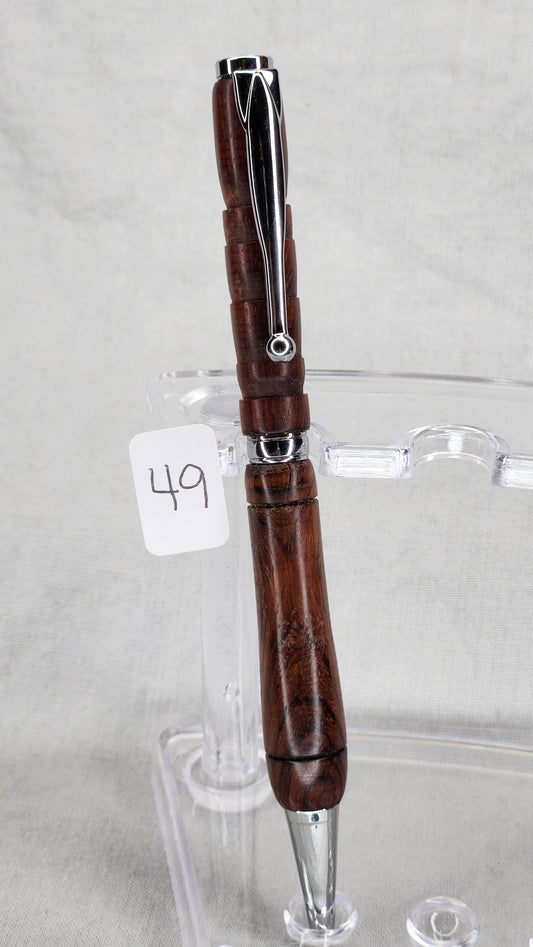 #49 Indian Rosewood Grain with Chrome Finish