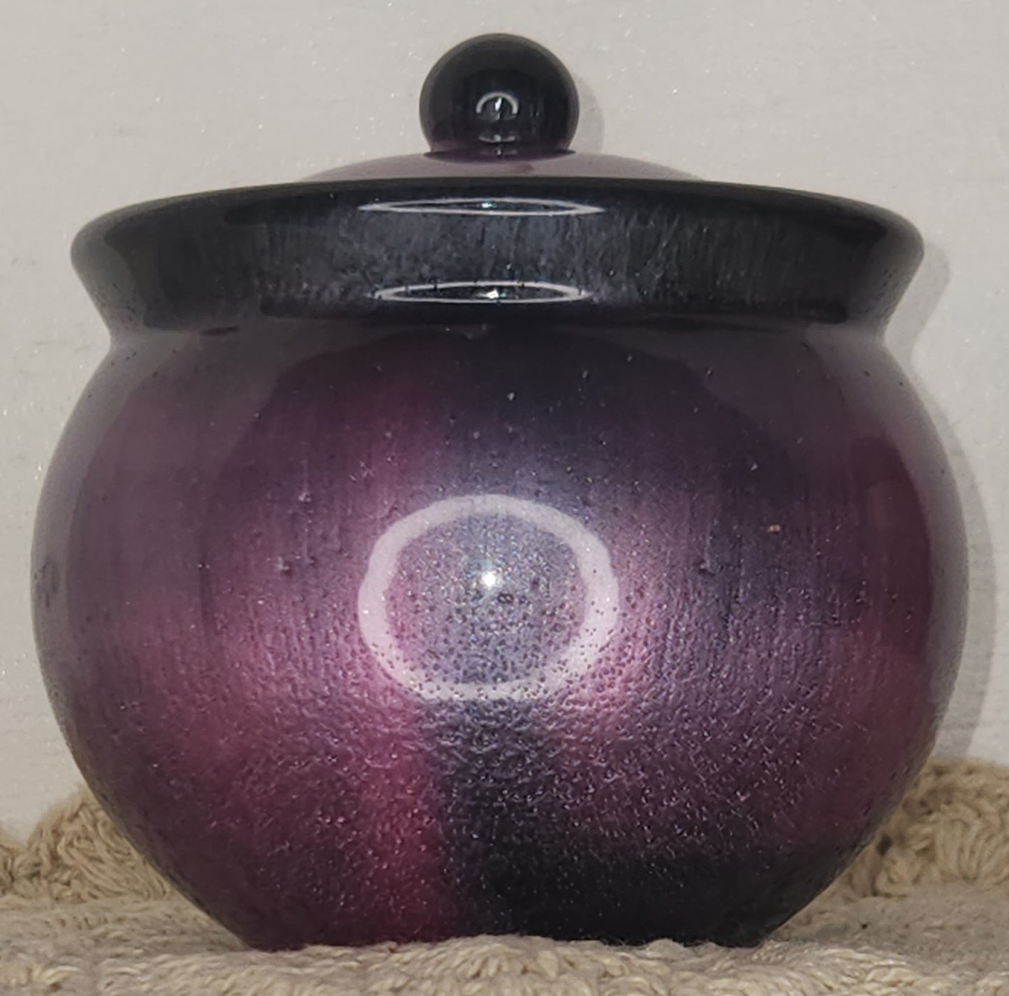 Large Pink/Black Trinket Jar