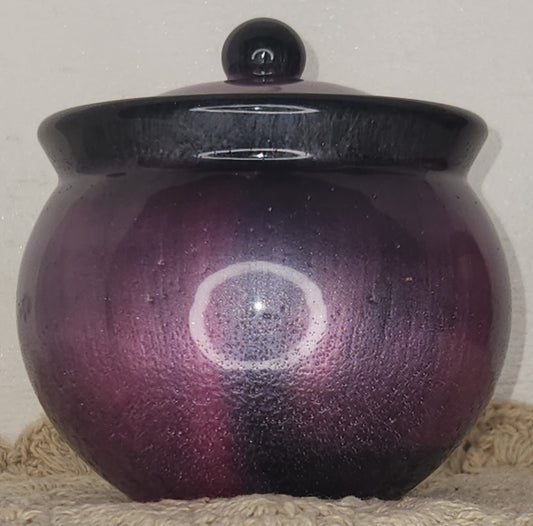 Large Pink/Black Trinket Jar