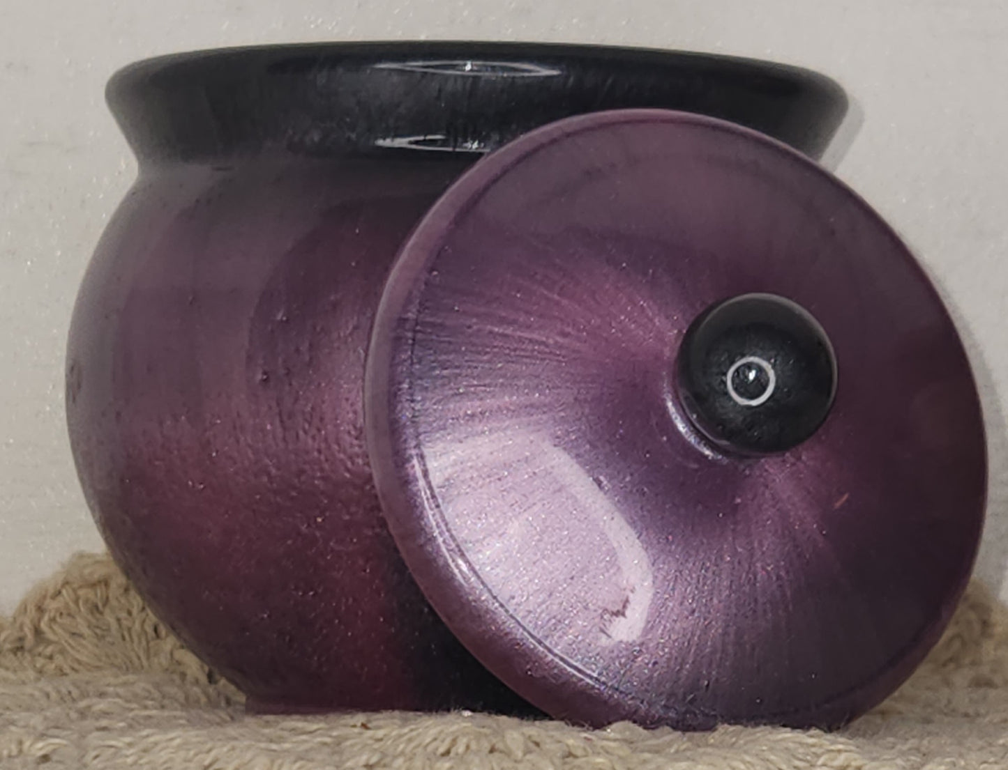 Large Pink/Black Trinket Jar