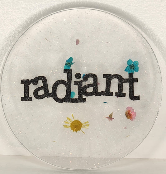 Clear Radiant Smile set of 2 Coasters