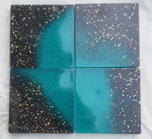 Night Sky 4 Piece Coaster Set without Holder