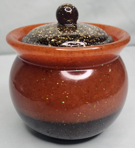 Bronze/Brown/Glitter Trinket Jar