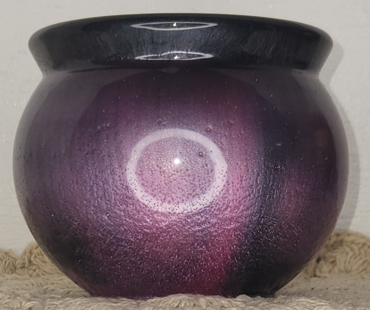 Large Pink/Black Trinket Jar