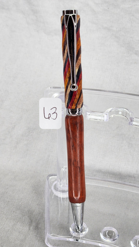 #63 Festival and Padauk Grain with Chrome Finish