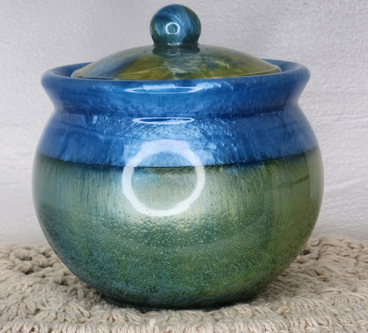 Large Trinket Jar(Blue/Green)