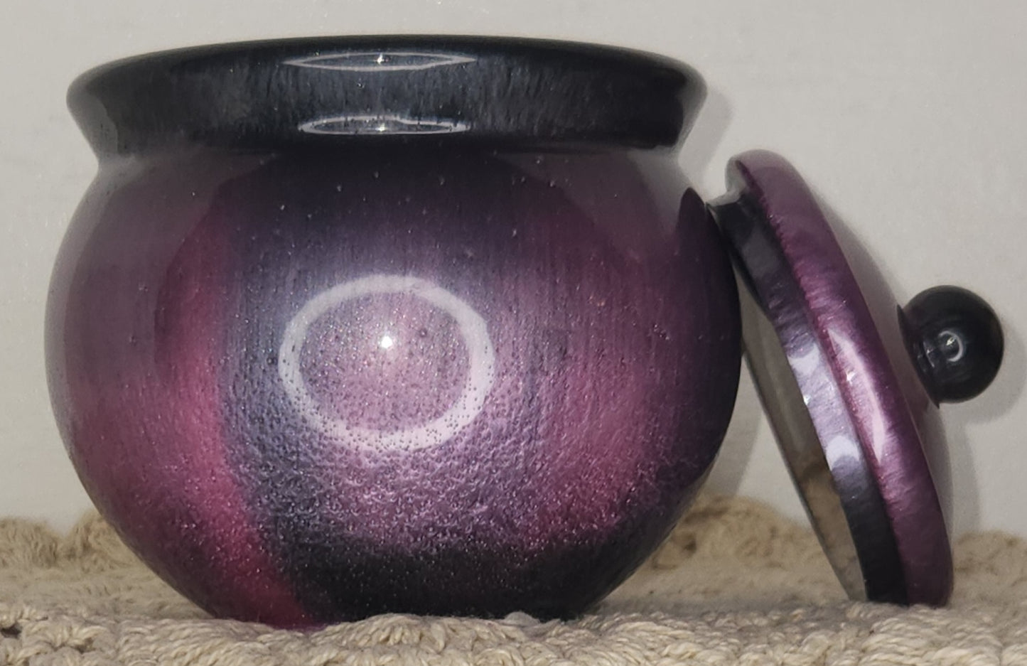 Large Pink/Black Trinket Jar